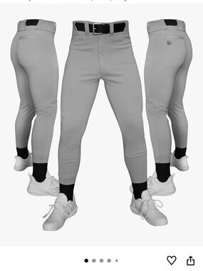 Men's Stretch Baseball Pants - Light Gray